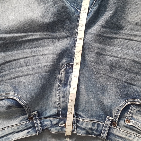 Orange Fashion Village Cropped Fringe Embroidered Jeans Light Wash Size L - Picture 7 of 16